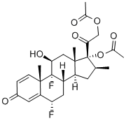 醋酸双氟拉松, 33564-31-7, 结构式