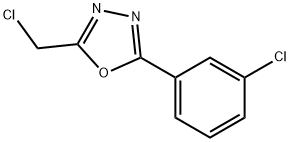 2-(chloromethyl)-5-(3-chlorophenyl)-1,3,4-oxadiazole Struktur