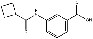 3-[(シクロブチルカルボニル)アミノ]安息香酸 化学構造式