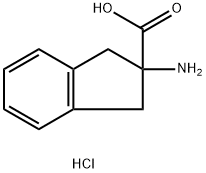 2-氨基茚-2-羧酸盐酸盐, 33584-60-0, 结构式