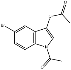 1-アセチル-5-ブロモ-1H-インドール-3-オールアセタート 化学構造式
