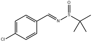 (R)-N-(4-chlorobenzylidene)-2-methylpropane-2-sulfinamide Struktur