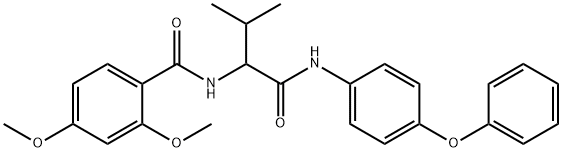 Benzamide, 2,4-dimethoxy-N-[2-methyl-1-[[(4-phenoxyphenyl)amino]carbonyl]propyl]- (9CI) Structure