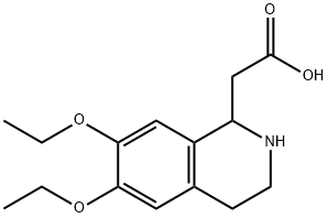 6,7-DIETHOXY-1,2,3,4-TETRAHYDROISOQUINOLINE-1-ACETIC ACID Struktur