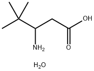 3-アミノ-4,4-ジメチルペンタン酸水和物 化学構造式