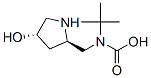 Carbamic acid, [[(2R,4S)-4-hydroxy-2-pyrrolidinyl]methyl]-, 1,1-dimethylethyl Struktur