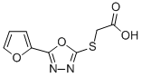 2-{[5-(呋喃-2-基)-1,3,4-噁二唑-2-基]硫基}乙酸 结构式