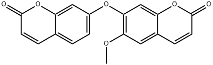 6-Methoxy-7-[(2-oxo-2H-1-benzopyran-7-yl)oxy]-2H-1-benzopyran-2-one Struktur