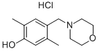 2,5-二甲基-4-(吗啉甲基)苯酚盐酸盐一水化物, 33625-43-3, 结构式
