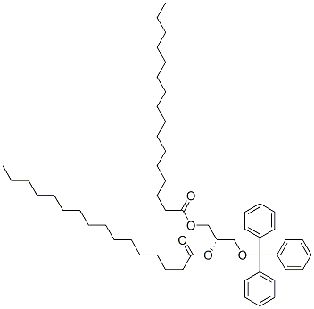 [S,(+)]-1-O,2-O-Dipalmitoyl-3-O-trityl-L-glycerol Structure