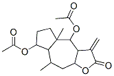 4,7-Bis(acetyloxy)decahydro-4a,8-dimethyl-3-methyleneazuleno[6,5-b]furan-2(3H)-one Structure