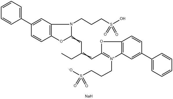 5-PHENYL-2-[2-[[5-PHENYL-3-(3-SULFOPROPYL)-2(3H)-BENZOXAZOLYLIDENE]METHYL-1-BUTENYL]-3-(3-SULFOPROPYL)BENZOXAZOLIUM HYDROXIDE, INNER SALT], SODIUM SALT