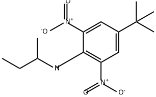 N-sec-ブチル-4-tert-ブチル-2,6-ジニトロアニリン 化学構造式