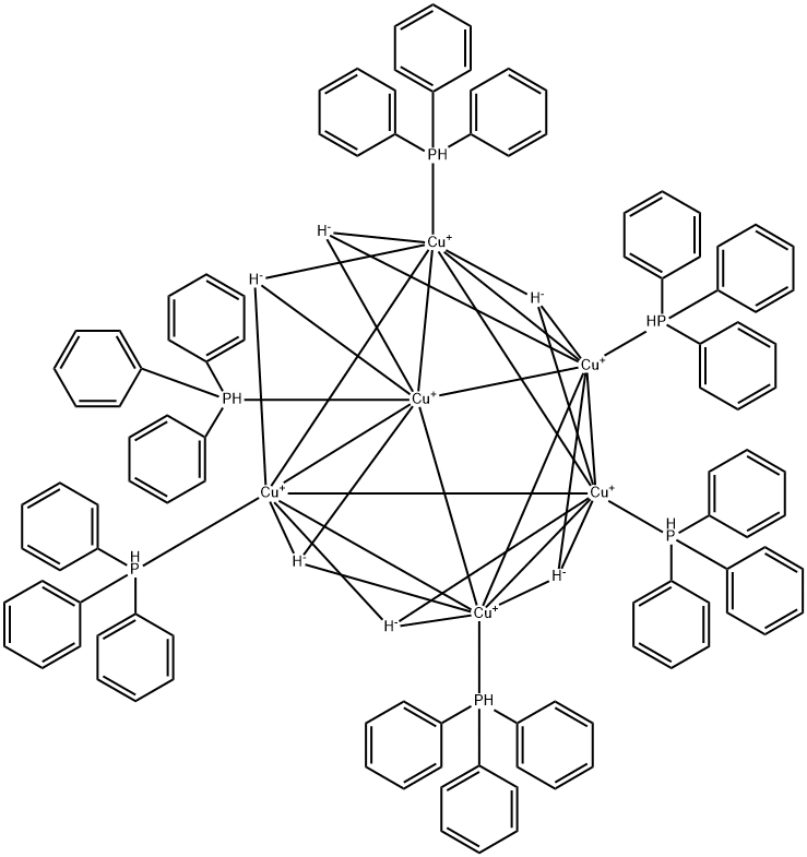 CUPROUS HYDRIDE TRIPHENYLPHOSPHINE HEXAMER Struktur