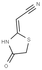 (4-Oxothiazolidin-2-ylidene)acetonitrile Struktur