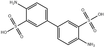 4,4'-ジアミノ-3,3'-ビフェニルジスルホン酸 化学構造式