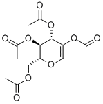 1-デオキシ-D-arabino-1-ヘキセノピラノーステトラアセタート 化学構造式