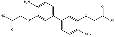 2,2'-[(4,4'-ジアミノ[1,1'-ビフェニル]-3,3'-ジイル)ビスオキシ]二酢酸 化学構造式