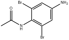 4'-アミノ-2',6'-ジブロモアセトアニリド 化学構造式