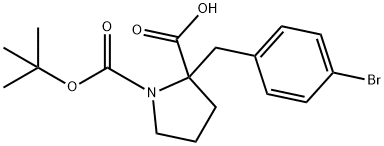 BOC-<ALPHA>-(4-BROMBENZYL)-DL-PRO-OH Struktur