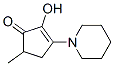 2-Hydroxy-5-methyl-3-(1-piperidinyl)-2-cyclopenten-1-one 结构式