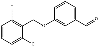 3-(2-クロロ-6-フルオロベンジルオキシ)ベンズアルデヒド 化学構造式