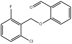2-[(2-クロロ-6-フルオロベンジル)オキシ]ベンズアルデヒド 化学構造式