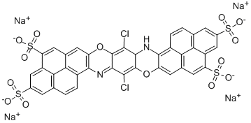 tetrasodium 8,19-dichlorodiphenaleno[1,9-ab:1',9'-lm]triphenodioxazinetetrasulphonate Structure