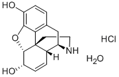 7,8-ジデヒドロ-4,5α-エポキシモルフィナン-3,6α-ジオール·塩酸塩 化学構造式