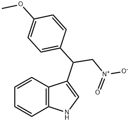 3-[1-(4-METHOXY-PHENYL)-2-NITRO-ETHYL]-1H-INDOLE 化学構造式