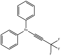 Diphenyl(3,3,3-trifluoro-1-propynyl)arsine Structure