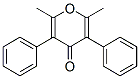2,6-ジメチル-3,5-ジフェニル-4-ピロン 化学構造式