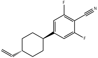 ２，６ジフルオロ４（トランス４ビニルシクロヘキシル）ベンゾニトリル 化学構造式