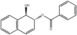 (1R,2R)-trans-1-Hydroxy-1,2-dihydro-2-naphthyl benzoate Struktur