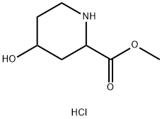 4-羟基哌啶-2-甲酸甲酯盐酸盐, 337464-25-2, 结构式