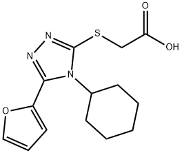 (4-CYCLOHEXYL-5-FURAN-2-YL-4 H-[1,2,4]TRIAZOL-3-YLSULFANYL)-ACETIC ACID Struktur