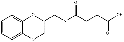 4-[(2,3-ジヒドロ-1,4-ベンゾジオキシン-2-イルメチル)アミノ]-4-オキソブタン酸 化学構造式