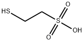 2-メルカプト-1-エタンスルホン酸 化学構造式