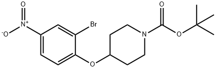 t-Butyl 4-(2-bromo-4-nitrophenoxy)piperidine-1-carboxylate Structure