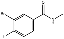 3-ブロモ-4-フルオロ-N-メチルベンズアミド 化学構造式
