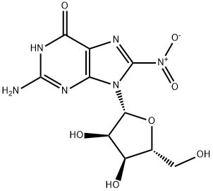 8-ニトログアノシン (8-NO2-GUO) 化学構造式