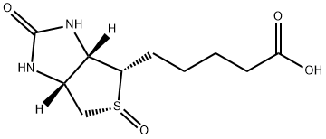 [3aS,4S,6aR,(+)]-Hexahydro-2-oxo-1H-thieno[3,4-d]imidazole-4-pentanoic acid 5-oxide Struktur