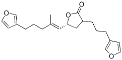 [5R,(-)]-5-[(E)-5-(3-Furyl)-2-methyl-1-pentenyl]-3-[3-(3-furyl)propyl]-4,5-dihydrofuran-2(3H)-one Structure