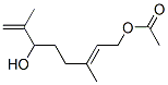 酢酸(E)-6-ヒドロキシ-3,7-ジメチル-2,7-オクタジエニル 化学構造式