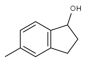 5-メチル-2,3-ジヒドロ-1H-インデン-1-オール 化学構造式