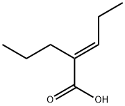 2-N-PROPYL-2(E)-PENTENOICACID, 33786-47-9, 结构式