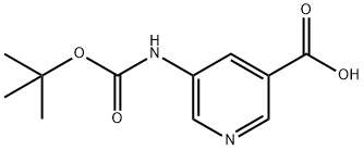 5-叔丁氧羰基氨基吡啶-3-羧酸, 337904-92-4, 结构式