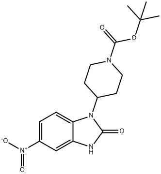 1-(1-BOC-PIPERIDIN-4-YL)-5-NITRO-1,3-DIHYDRO-1H-BENZOIMIDAZOL-2-ONE Structure