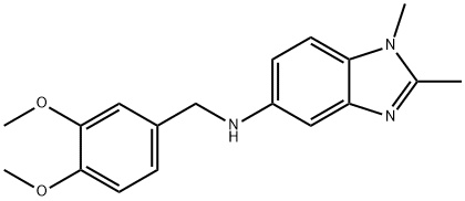 (3,4-DIMETHOXY-BENZYL)-(1,2-DIMETHYL-1H-BENZOIMIDAZOL-5-YL)-AMINE Struktur