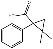 2,2-ジメチル-1-フェニルシクロプロパンカルボン酸 化学構造式